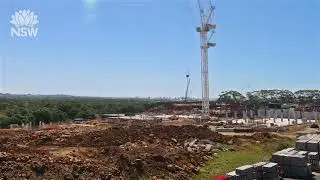 Tweed Valley Hospital Development: Construction progress Jan21-May22 &ndash; ED entrance view