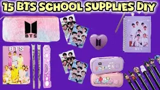 (15 DIYs ) Cutest BTS Crafts Every ARMY Will Love!&rdquo;💜✨| bts craft compilation| bts school supplies|
