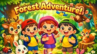 Forest Adventure for Kids 🌲 | Fun Jungle Story | Learn Animals & Nature #ForestAdventure #kids