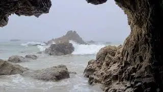 Inside the Sea Cave in Malibu, CA