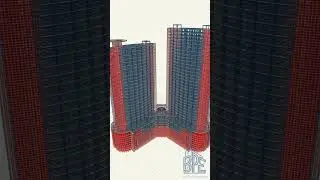 Twin towers, detailed from ETABS to AutoCAD