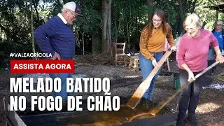 Família ainda faz melado batido no fogo de chão e mais: a raspa do tacho, vira cachaça saborizada