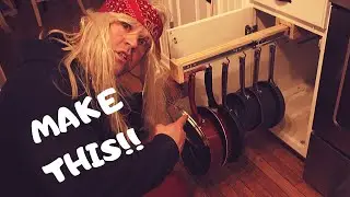 Выдвижной органайзер для кастрюль и сковородок своими руками (урок) Fixit Floyd Friday