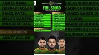 patna pirates 🔥squad  and retained released players 2025🦁