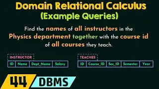 Domain Relational Calculus (Example Queries)