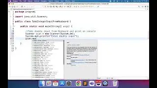 Take Double input from Keyboard | Java