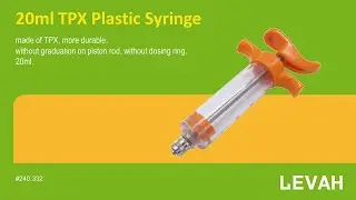 LEVAH -20ml veterinary plastic steel syringe, 20cc TPX syringe,  luer lock syringe, animal syringe