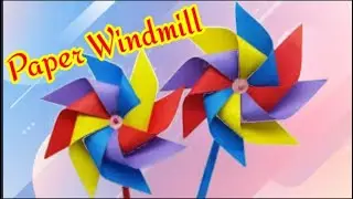 How to Make a PAPER WINDMILL for Kids|Azim Azaa Kids Art/ഇക്കേം പുള്ളേം
