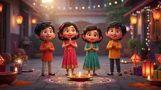 The Happy Diwali 🪔✨🎶 | Fun Festival Rhyme for Kids | Nursery Rhymes & Songs for Children