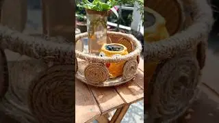 Easy Jute tray making /DIY jute tray.💡.#youtubeshorts #shorts #diy
