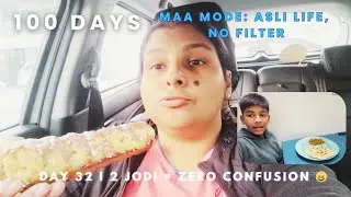 Day 32/100 Maa Mode 🔥 Lunch, choti, exams, cream roll, football, mandir & 11× Narayan jaap 🙏