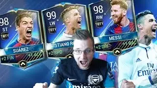 FIFA Mobile ALL TOTY Attack! Team of the Year Messi, Ronaldo, and Su&aacute;rez Gameplay! All 99 Attackers!