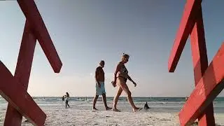 Siesta Key Beach FL Views @ Red Lifeguard Station 🎥😎🌊☀️🏖️👣