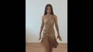 Latin Dress For Sale - New Gold Latin Dress with Fringe