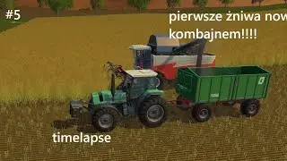 fs 15 pierwsze żniwa nowym kombajnem!!! odc 5