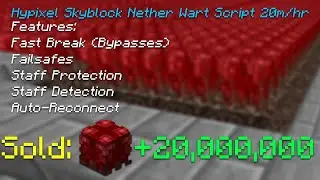 Hypixel Skyblock Nether Wart Script | Fastbreak & Failsafes 17m/h Download in Description