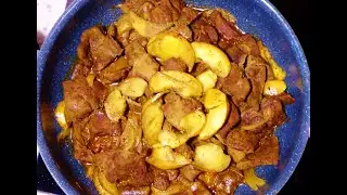 Gebratene Leber mit Apfel & Zwiebel