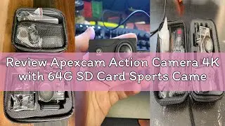 Review Apexcam Action Camera 4K with 64G SD Card Sports Cameras 20MP 131FT Waterproof Underwater Cam