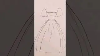How to draw a wedding 💒 dress 👗 step by step with easy fast way