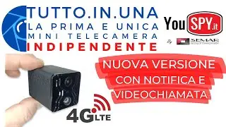Spy Cam con Sim 4G - UB404G - La prima mini telecamera 4G con Sim Card e allarme con videochiamata