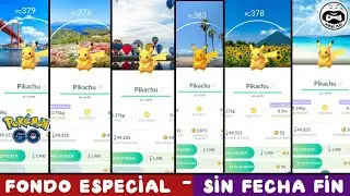 6 PIKACHU con FONDO ESPECIAL en el POK&Eacute; LID STAMP RALLY en POK&Eacute;MON GO