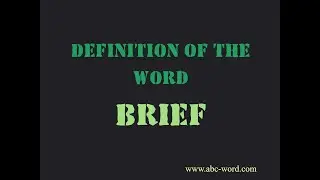 Definition of the word 