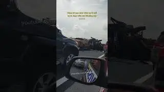 Video từ cam h&agrave;nh tr&igrave;nh xe 16 chỗ vụ va chạm tr&ecirc;n cao tốc s&aacute;ng nay 😨 #giaothong #tainangiaothong