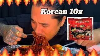 Korean 10x spicy challenge 🔥#mukbang #mayagurung9799🖤