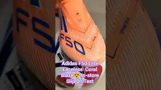 Trying the F50 Elite Laceless Coral Blaze 👟 | In-Store Test ft. FIFA World Cup 26 Ball Trionda ⚽