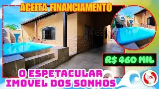 Ref. 539 - Casa para venda em lote inteiro com 3 dorms e piscina pertinho do mar em Itanhaém SP