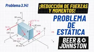¿Se puede reducir este sistema a UNA sola fuerza? | Problema 3.141 Estática Beer & Johnston