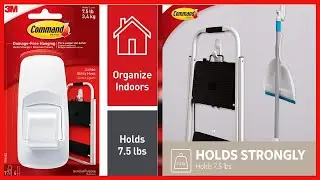 Great product -  Command Jumbo Utility Hook, White, 1-Hook, 4-Strips, Organize Damage-Free