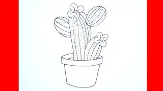 dessin facile | comment dessiner un cactus kawaii | dessin kawaii | dessins facile a faire