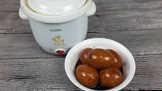 Braised Eggs With Slow Cooker (炖锅卤蛋)