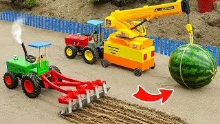 🍉 TOP DIY Making Super-heavy Crane to Transport Watermelon，Farming with a plow | HP Mini DIY Tractor