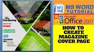 MAGAZINE COVER II HOW to create MAGAZINE COVER PAGE using a Microsoft Word ll MS WORD TUTORIAL