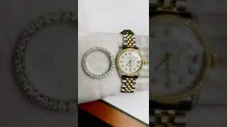 4.75 Carats Custom Diamond Bezel To Fit Rolex Datejust 36Mm Watch Ss