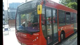 *FULL ROUTE VISUAL* Route 166: West Croydon - Epsom General Hospital