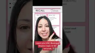How to memorise HSC Business Studies finance