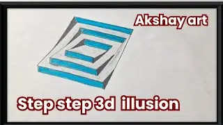 How to draw step by step 3d drawing | akshay art | art|