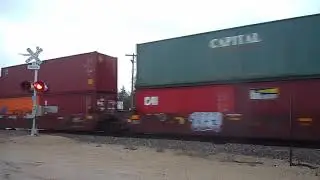 BNSF 4714 (BNSF Warbonnet 2nd unit) w/BNSF 7891 leading stack train (slow order) 3/28/20