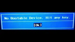 BOOT MODE : No Bootable Device Hit Any Key عدم تعرف عل الهارد ديسك