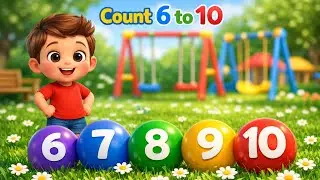 Learn Ball Counting for Kids | Learn Numbers 6 to 10 | 3D Cartoon
