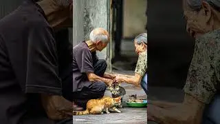 Feeding the homeless kitties 🐾🥰 #cat #cats #love #feedingcats #viralvideo #shorts