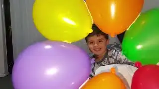 Easy Spining Balloons Experiment   Flaying Balloons   Learn Colour With Balloons   Blow Up Balloons