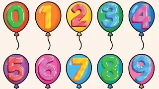 Изучайте числа от 0 до 9 вместе с Happy Brain Kids Learning.
