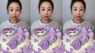 Eat Pure Vanilla Buttercream Cake, Classic Style Purple Rose Cake