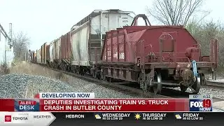 Investigation underway after train, truck crash in Butler County