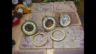 Old Vintage Antique  French  Movement For Slate Mantel Clock For Spare to repair