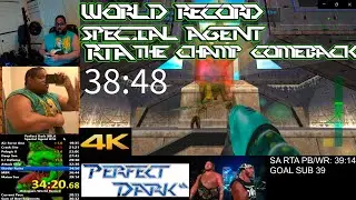 Perfect Dark X Special Agent (WORLD RECORD) RTA Speedrun 34:39/38:48 Series X 4K 60 FPS